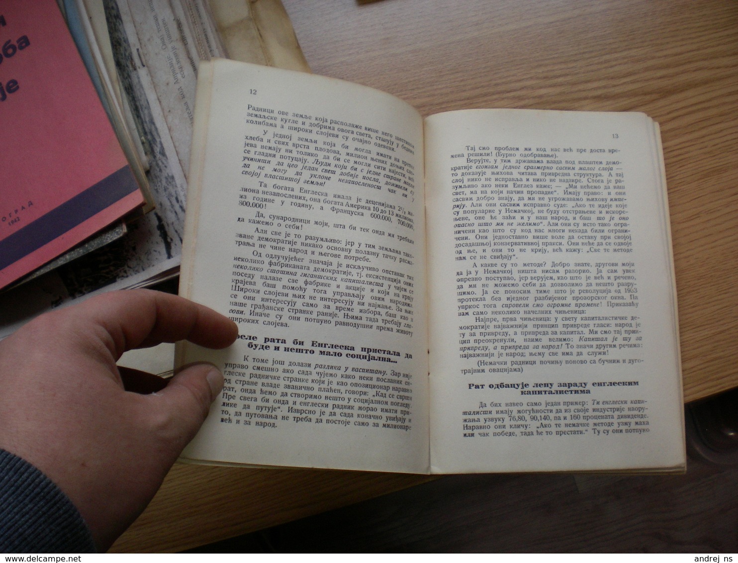 Vera Nemacke U Pobedu Adolf Hitler Govori Pred Radnivima Jedne Berlinske Fabrike Za Naoruzanje 10 XII 1940 31 Pages - Altri & Non Classificati