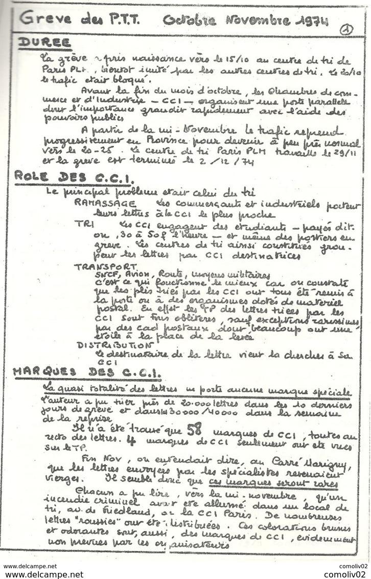 GREVE DES POSTES - 1974. Laon Pour Soissons. Traité Par La CCI De St  Quentin/ De Laon - Otros & Sin Clasificación