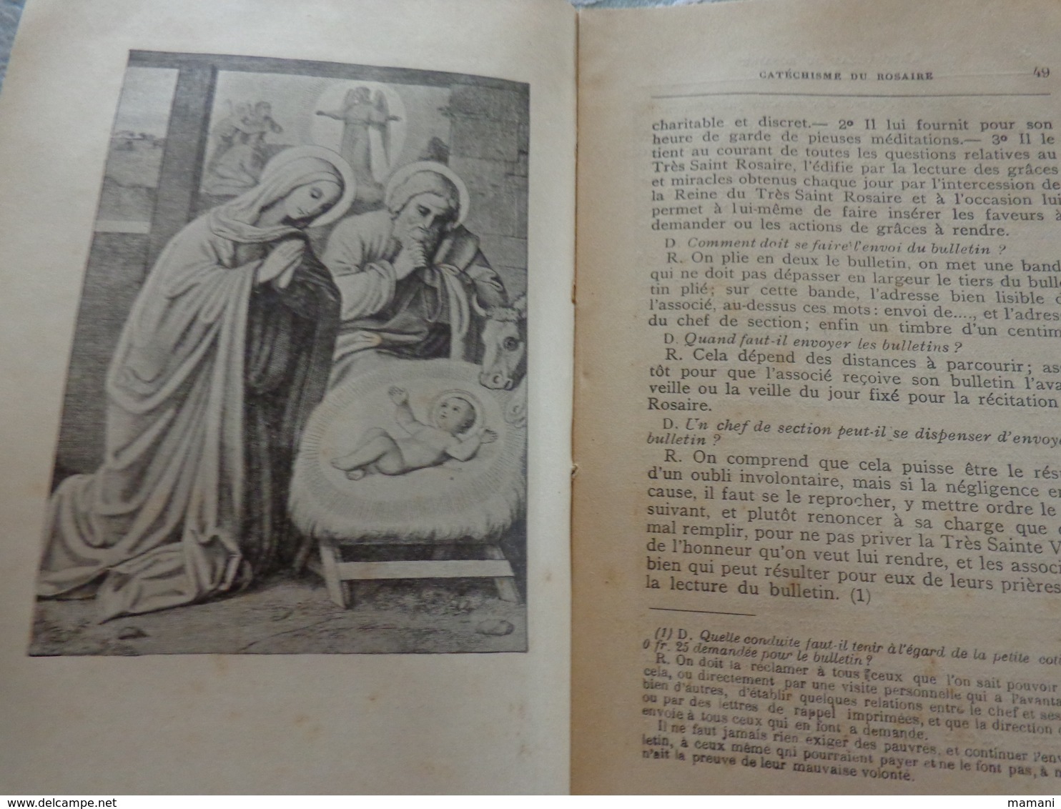 lot de livres sur le theme de la religion-l'apostolat du rosaire-vie des saintes femmes des martyres et des vierges