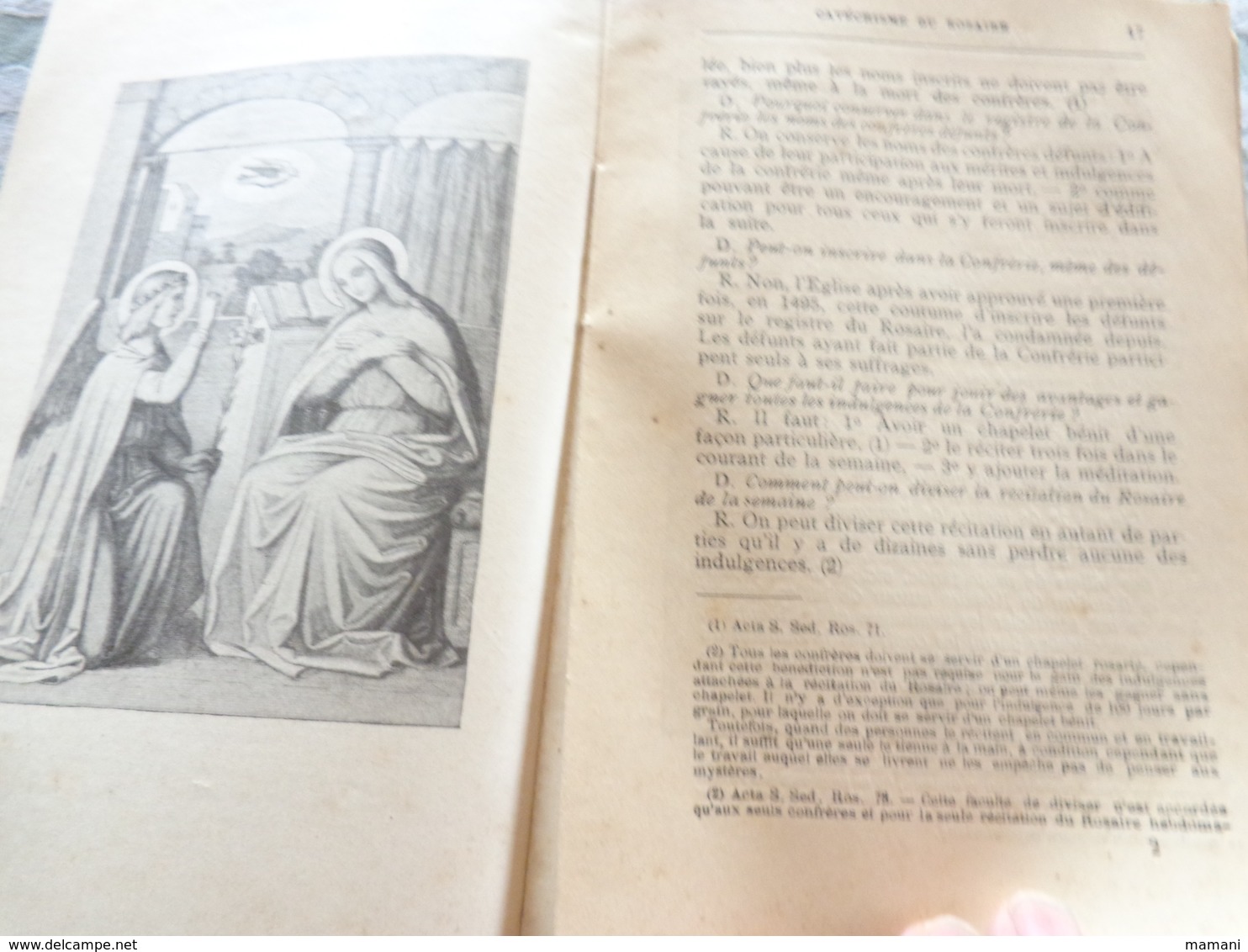 lot de livres sur le theme de la religion-l'apostolat du rosaire-vie des saintes femmes des martyres et des vierges