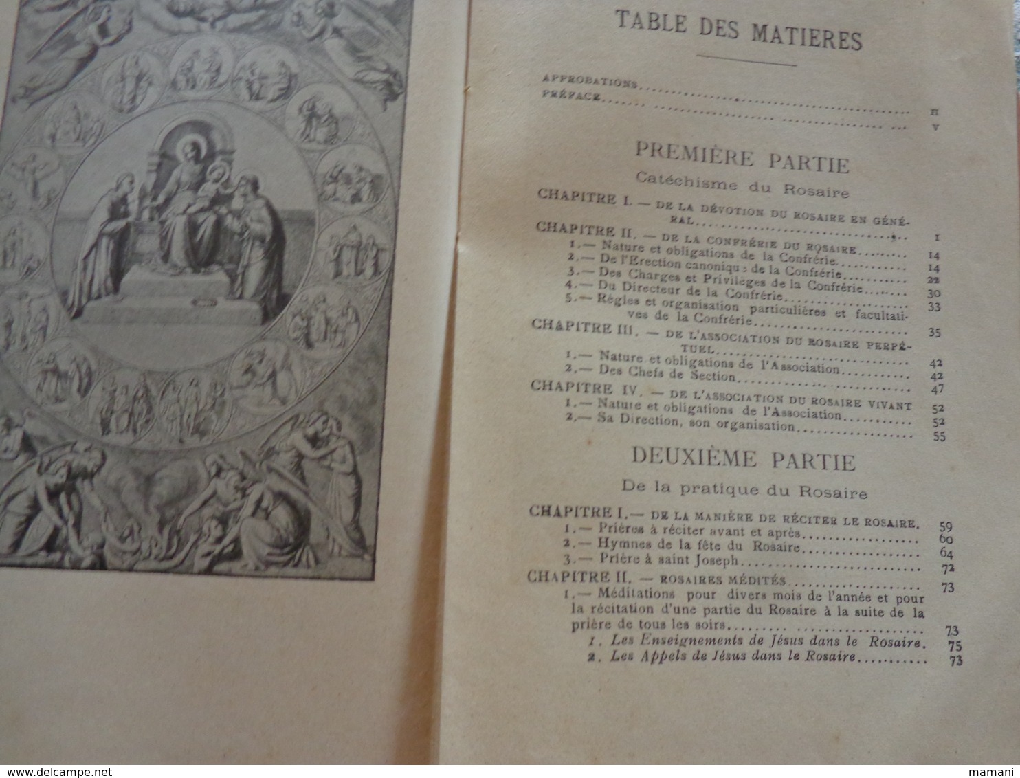 lot de livres sur le theme de la religion-l'apostolat du rosaire-vie des saintes femmes des martyres et des vierges