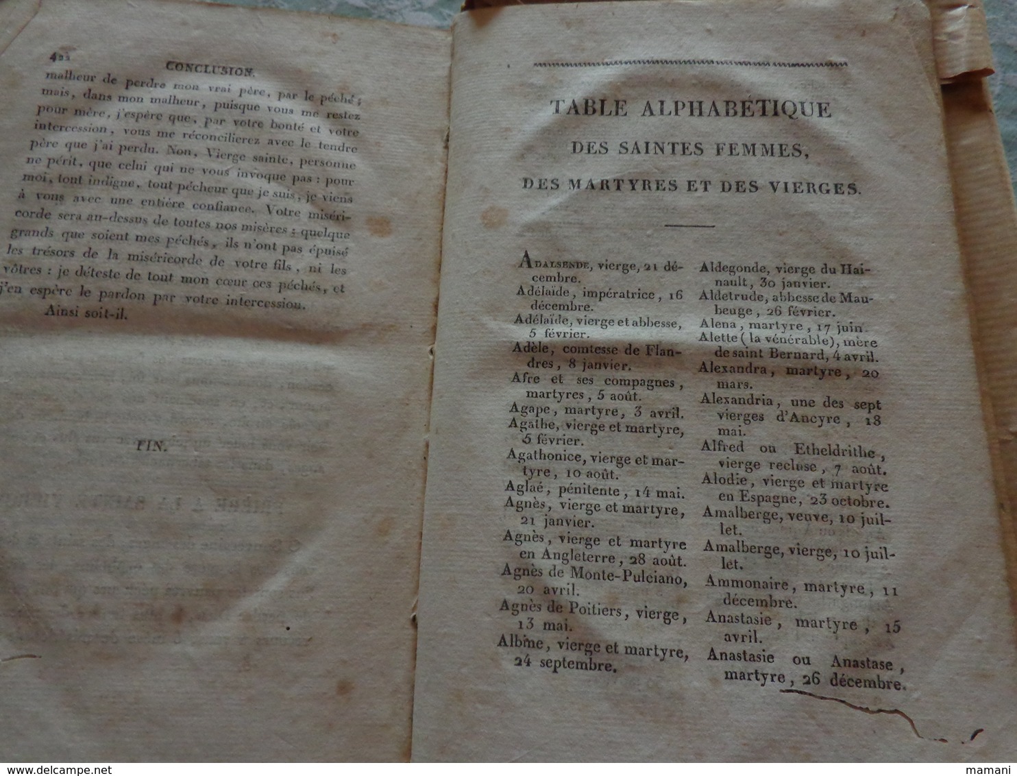 lot de livres sur le theme de la religion-l'apostolat du rosaire-vie des saintes femmes des martyres et des vierges