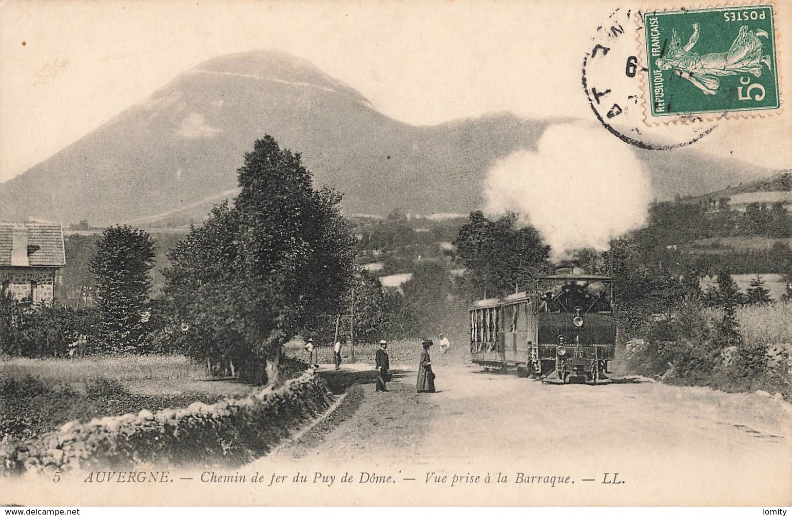 63  Puy De Dome Chemin De Fer Vue Prise à La Barraque Train Locomotive Cpa Carte Animée - Autres & Non Classés