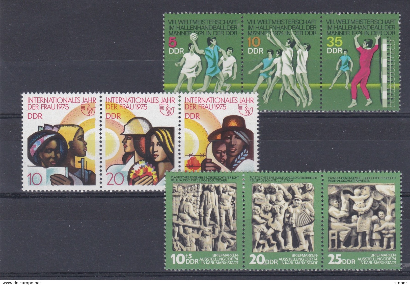 DDR Kleine Verzameling 3 X Triptyque **, Zeer Mooi Lot Krt 4183 - Colecciones (sin álbumes)