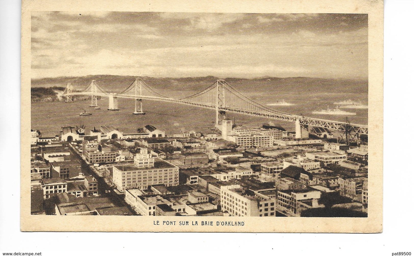 ETATS-UNIS / Editeur BRAUN & Cie 1827 :PONT Sur La Baie D'OAKLAND  / CPA SEPIA NON CIRCULEE /TTBE - Oakland