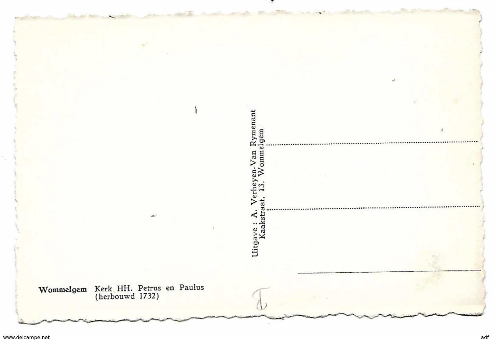 CPSM WOMMELGEM, KERK HH. PETRUS EN PAULUS, Format 9 Cm Sur 14 Cm Environ, PROVINCE D'ANVERS, BELGIQUE - Wommelgem