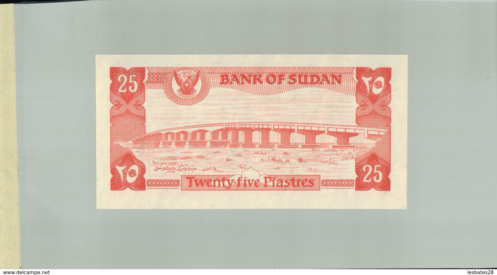 Billet De Banque Soudan Sudan 25  Piastres  TB  DESC 2019 Gerar - Soudan