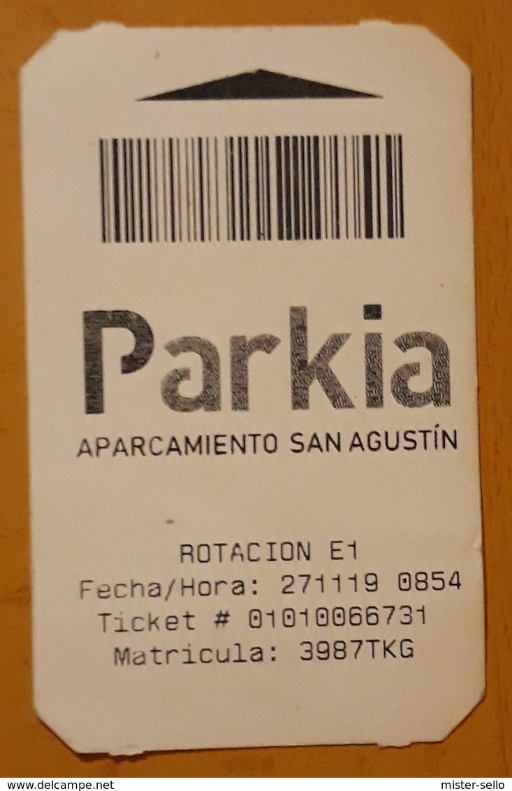 TICKET - PARKING - APARCAMIENTO COCHES - CARS. - Tickets - Entradas