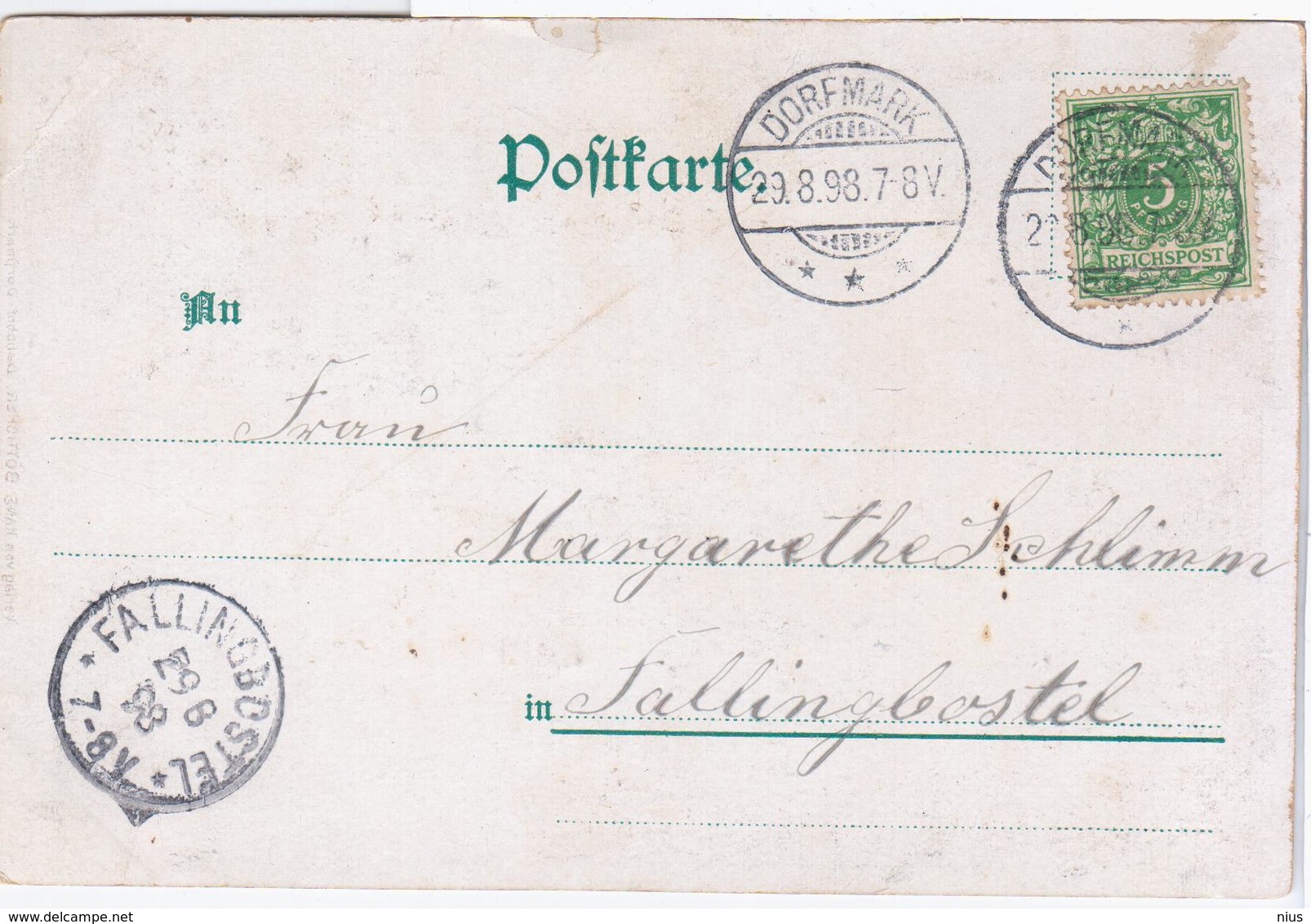 Germany Deutschland 1898 Dorfmark, Gruss Aus Der Lüneburger Heide Litho - Fallingbostel