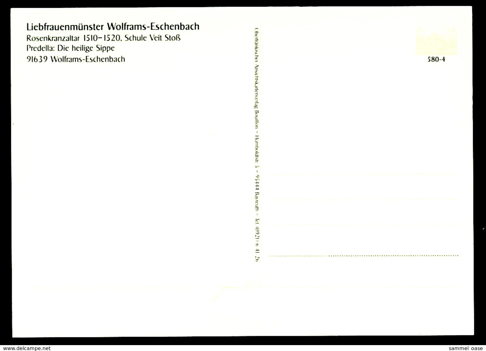 Wolframs-Eschenbach  -  Liebfrauenmünster  -  Rosenkranzaltar  -  Ansichtskarte Ca. 1980    (12214) - Ansbach