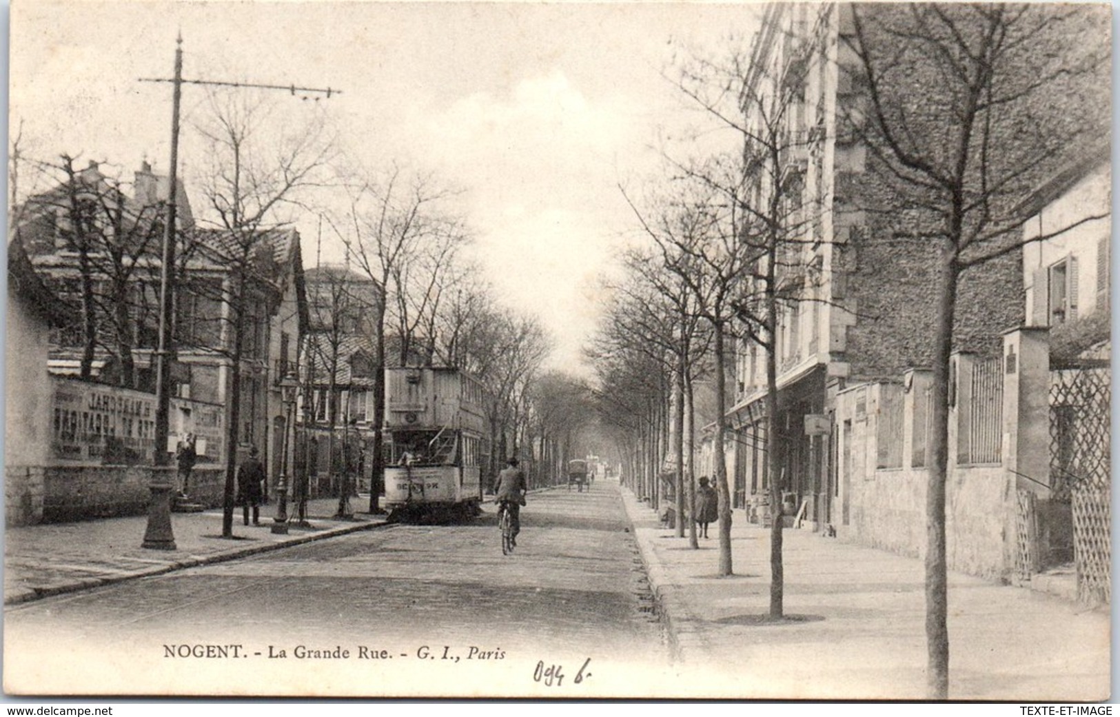 94 NOGENT SUR MARNE - La Grande Rue (tramways) - Nogent Sur Marne