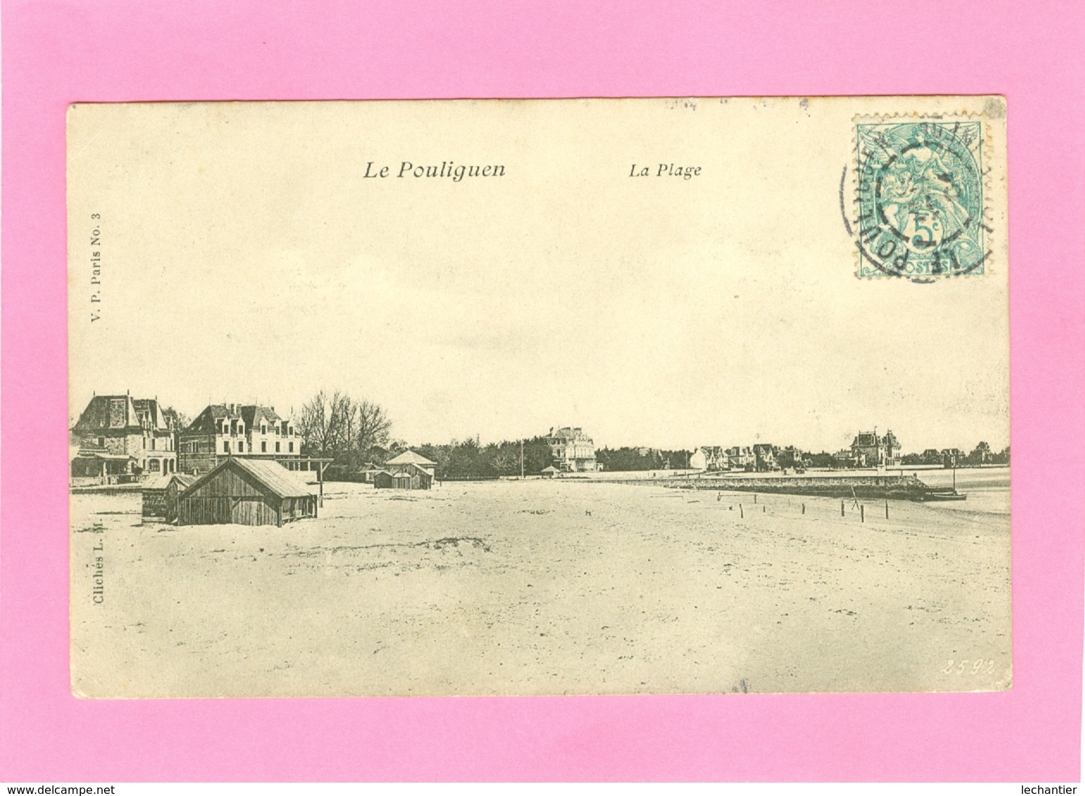 LE  POULIGUEN  .  La  Plage  1904 - Le Pouliguen