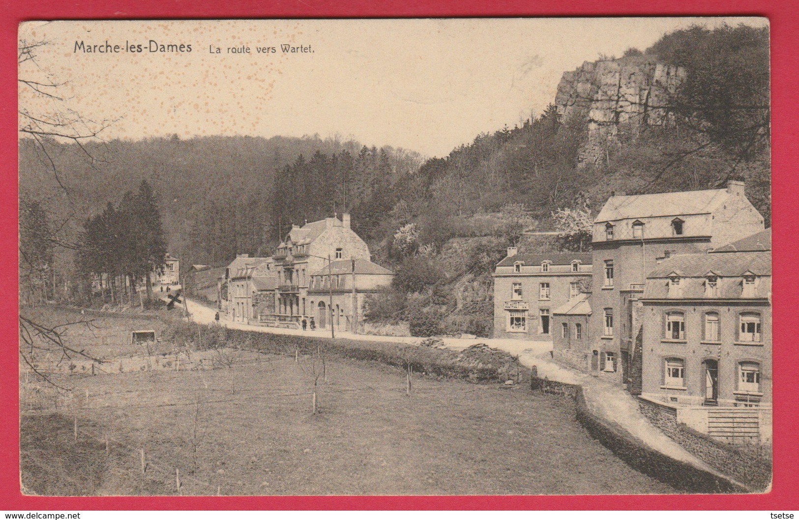 Marche-les Dames - La Route Vers Wartet - 1928 ( Voir Verso, Timbre Surtaxe ) - Namur