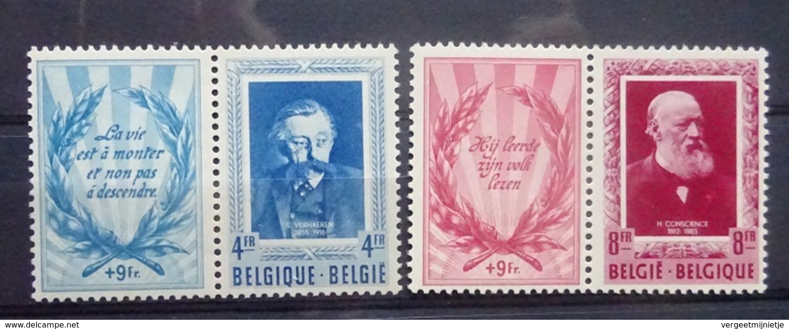 BELGIE 1952    Nr. 898 - 899      Spoor Van Scharnier *    CW  140,00 - Neufs