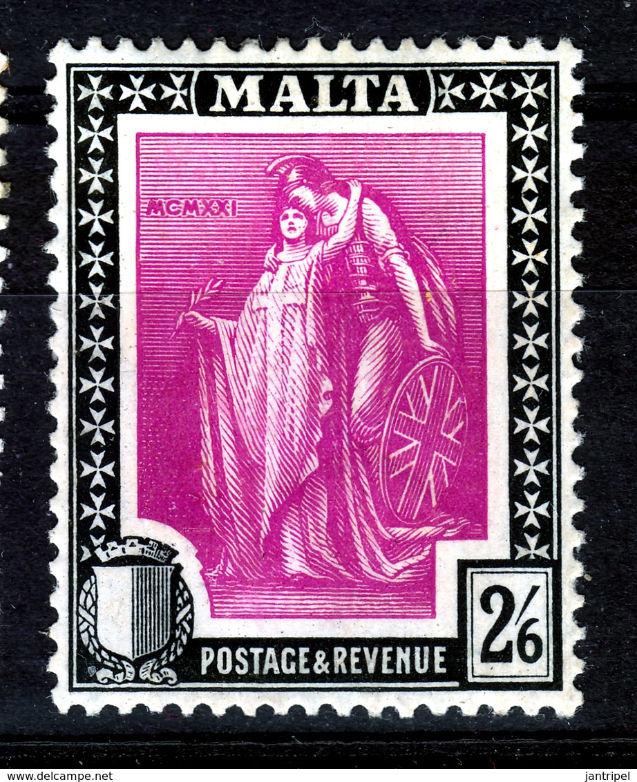 MALTA 1922  2/6Sh  MH/MLH - Malta