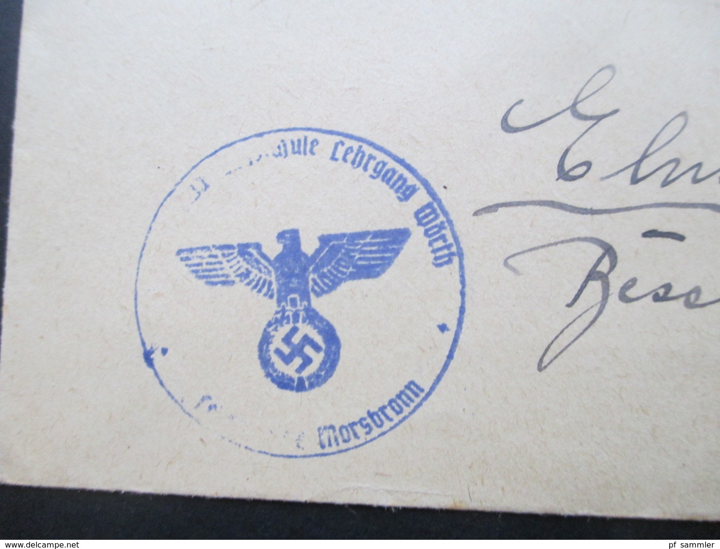 3. Reich Feldpost 2. WK 1941 FP Stempel Der Heeresverwaltungsschule Lehrgang Wörth Aus Bad Morsbronn Elsass - Briefe U. Dokumente