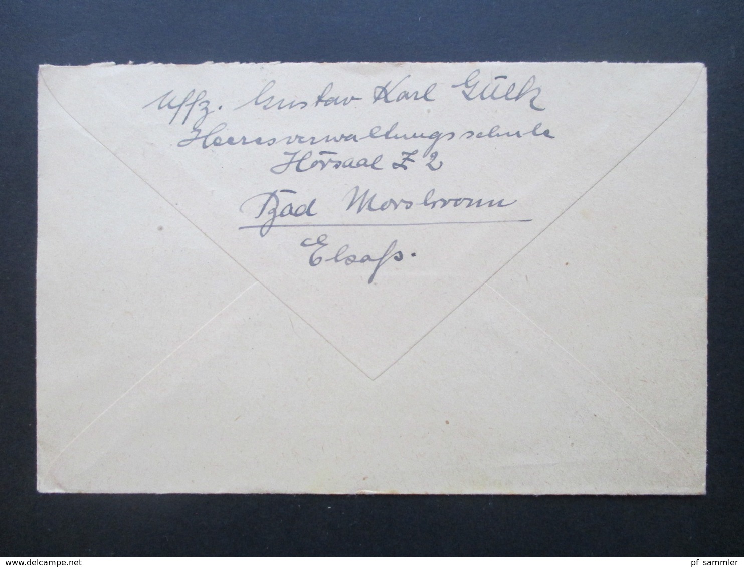 3. Reich Feldpost 2. WK 1941 FP Stempel Der Heeresverwaltungsschule Lehrgang Wörth Aus Bad Morsbronn Elsass - Briefe U. Dokumente