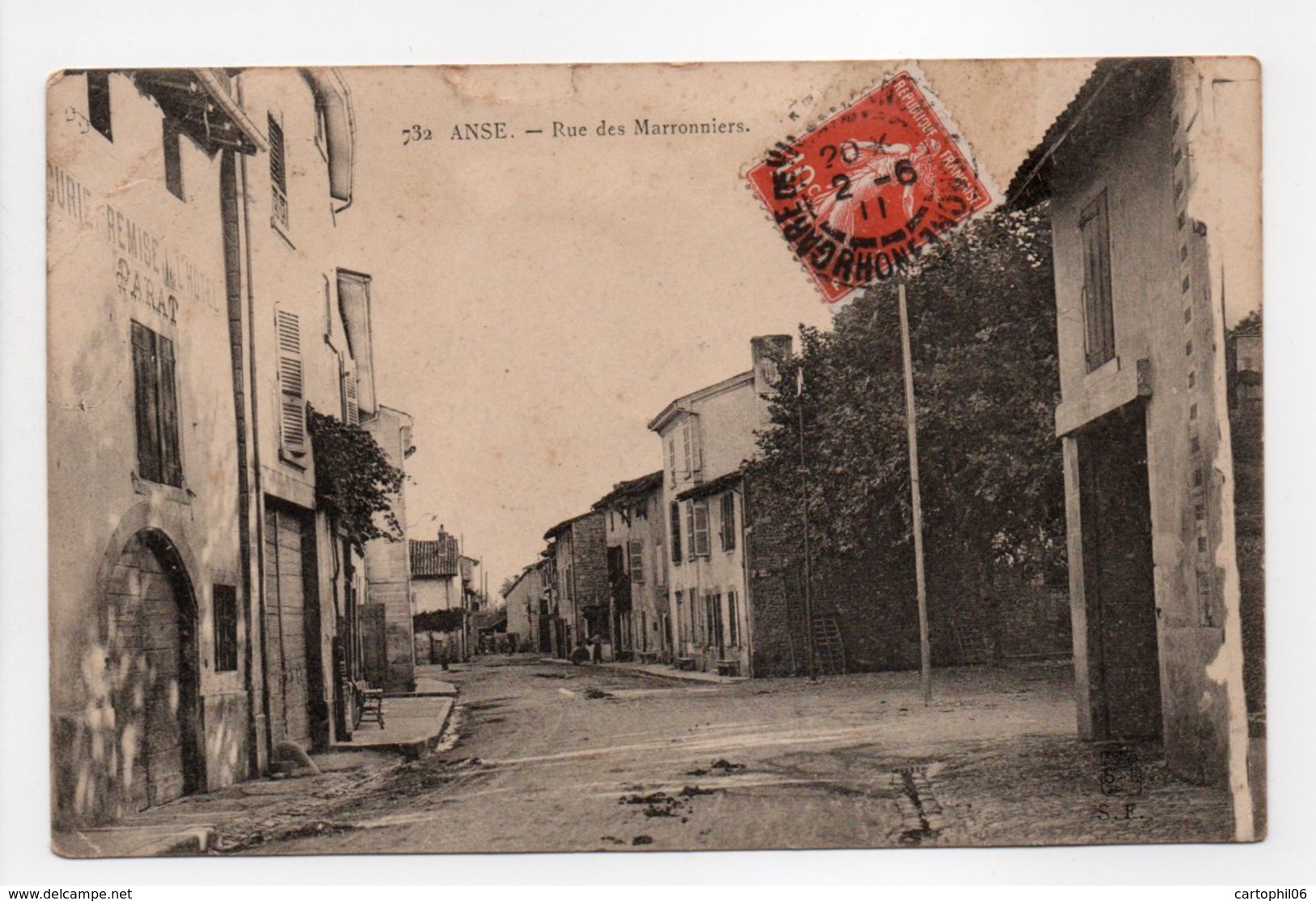 - CPA ANSE (69) - Rue Des Marronniers 1911 - Edition S. F. 732 - - Anse