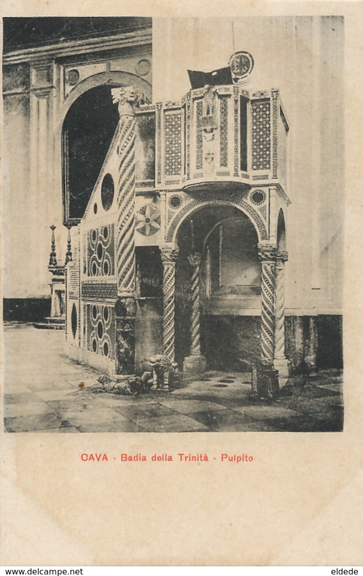 Cava  Badia Della Trinita . Pulpito. Edit Ragozino Napoli  Undivided Back - Cava De' Tirreni