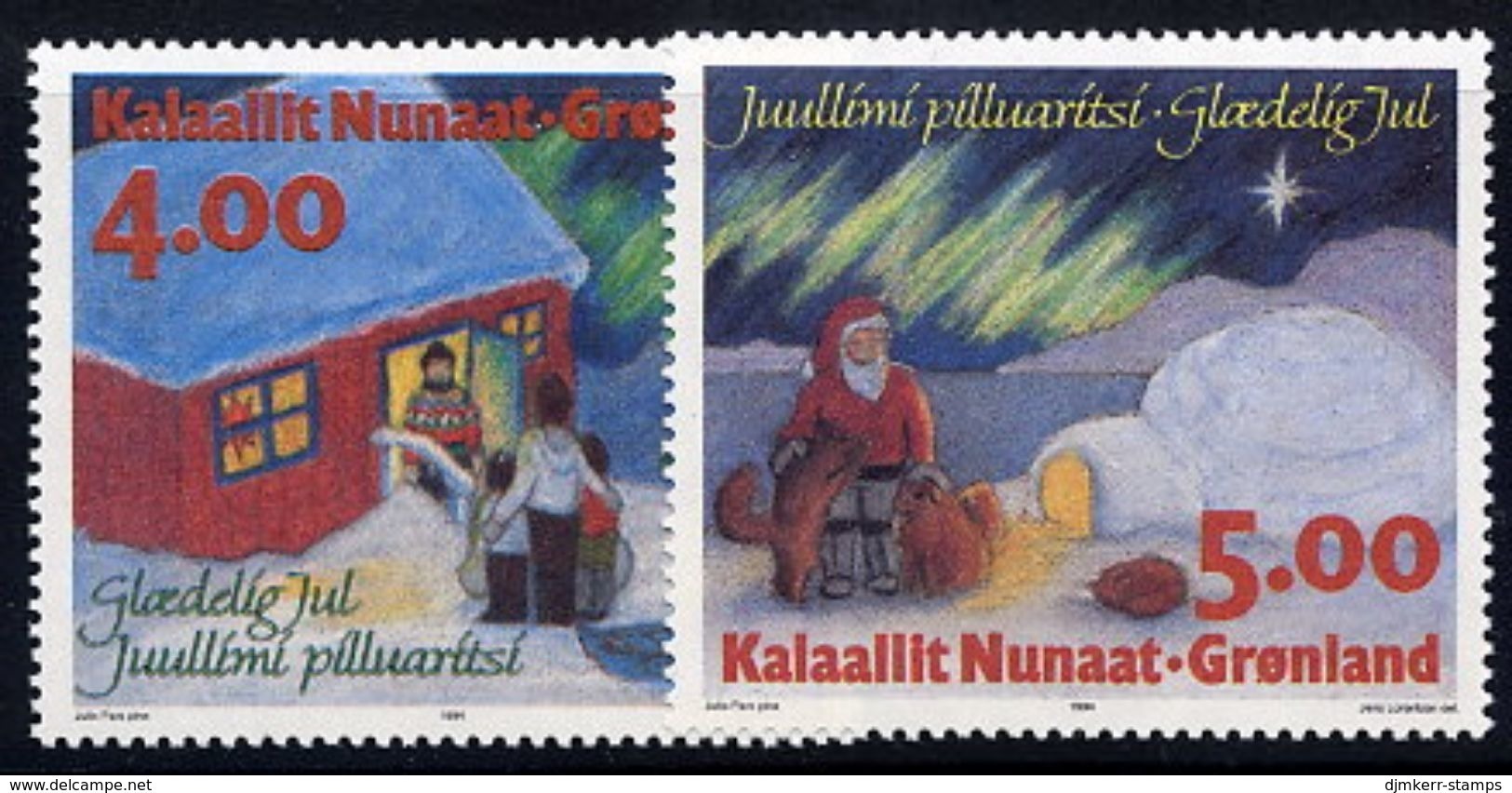 GREENLAND 1994 Christmas MNH / **.  Michel 254-55 - Unused Stamps
