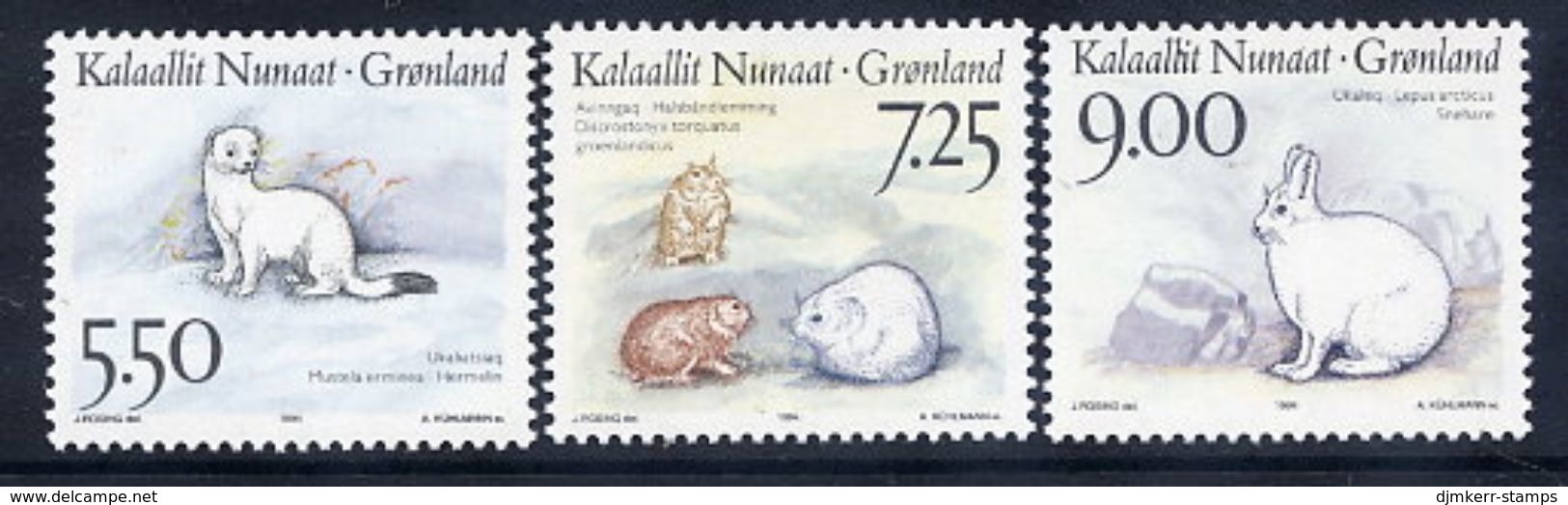 GREENLAND 1994 Mammals II MNH / **.  Michel 249-51 - Unused Stamps