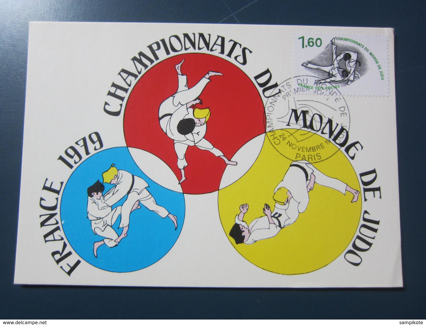 Carte Premier Jour Championnat Du Monde De Judo 1979 - Kampfsport