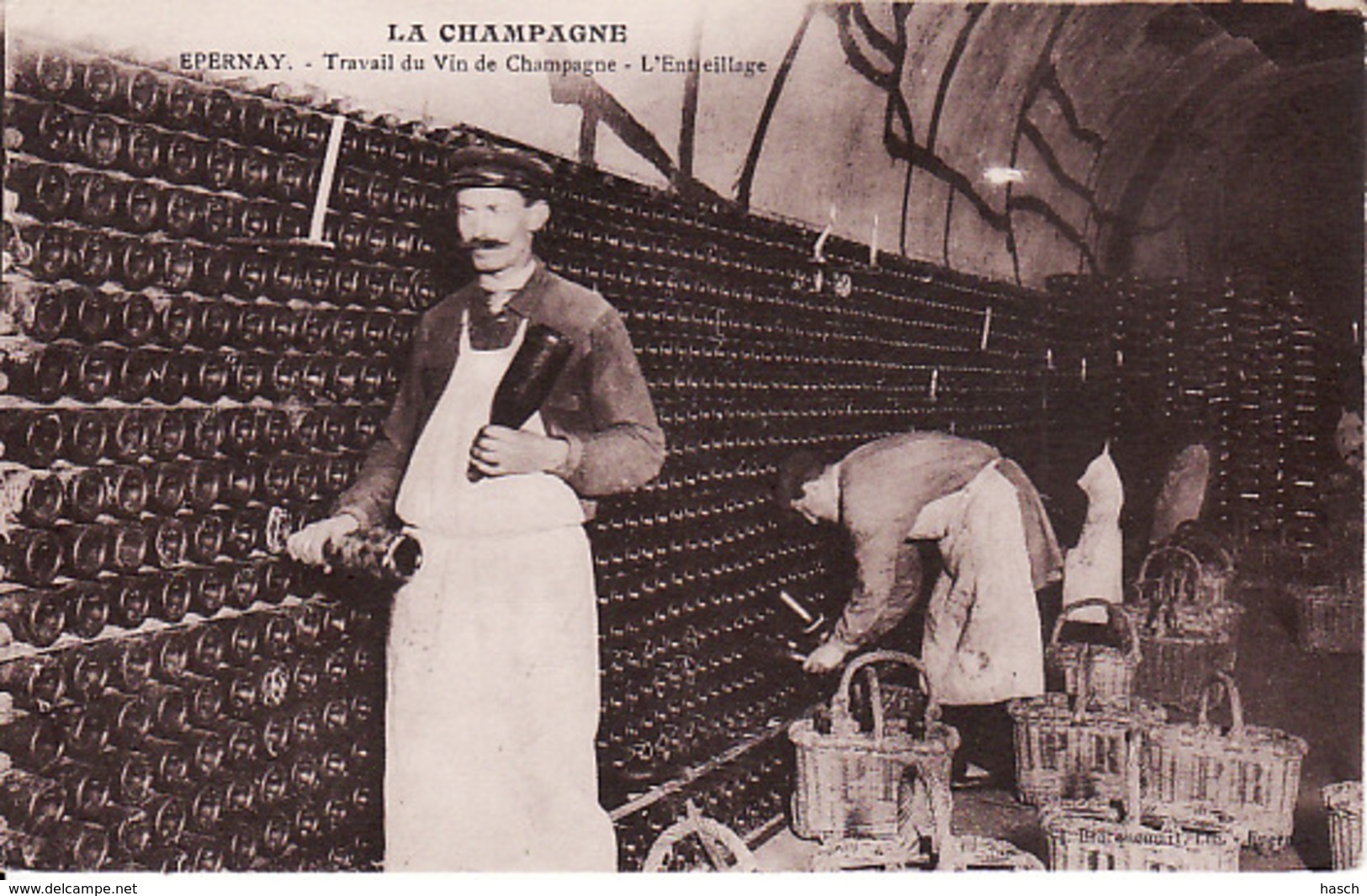 26524Epernay, La Champagne Travail Du Vin De Champagne – L’Entreillage - Epernay