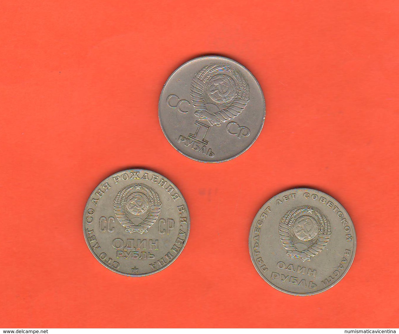 Russia URSS CCCP Roubles 1975 + 1970 + 1967 - Russia