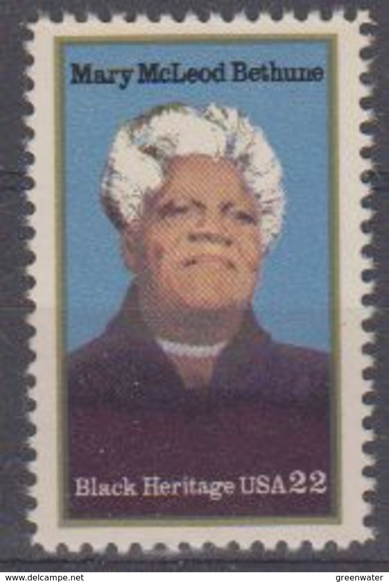 USA 1985 Mary MLcLeod Bethune 1v ** Mnh (45415F) - Unused Stamps