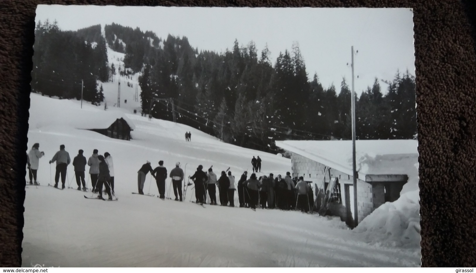 CPSM LES CONTAMINES MONTJOIE HTE SAVOIE GARE DE DEPART DU TELESKI DE MONTJOIE 2 EME TRONCON ED CIM 1960 SKIEURS - Contamine-sur-Arve