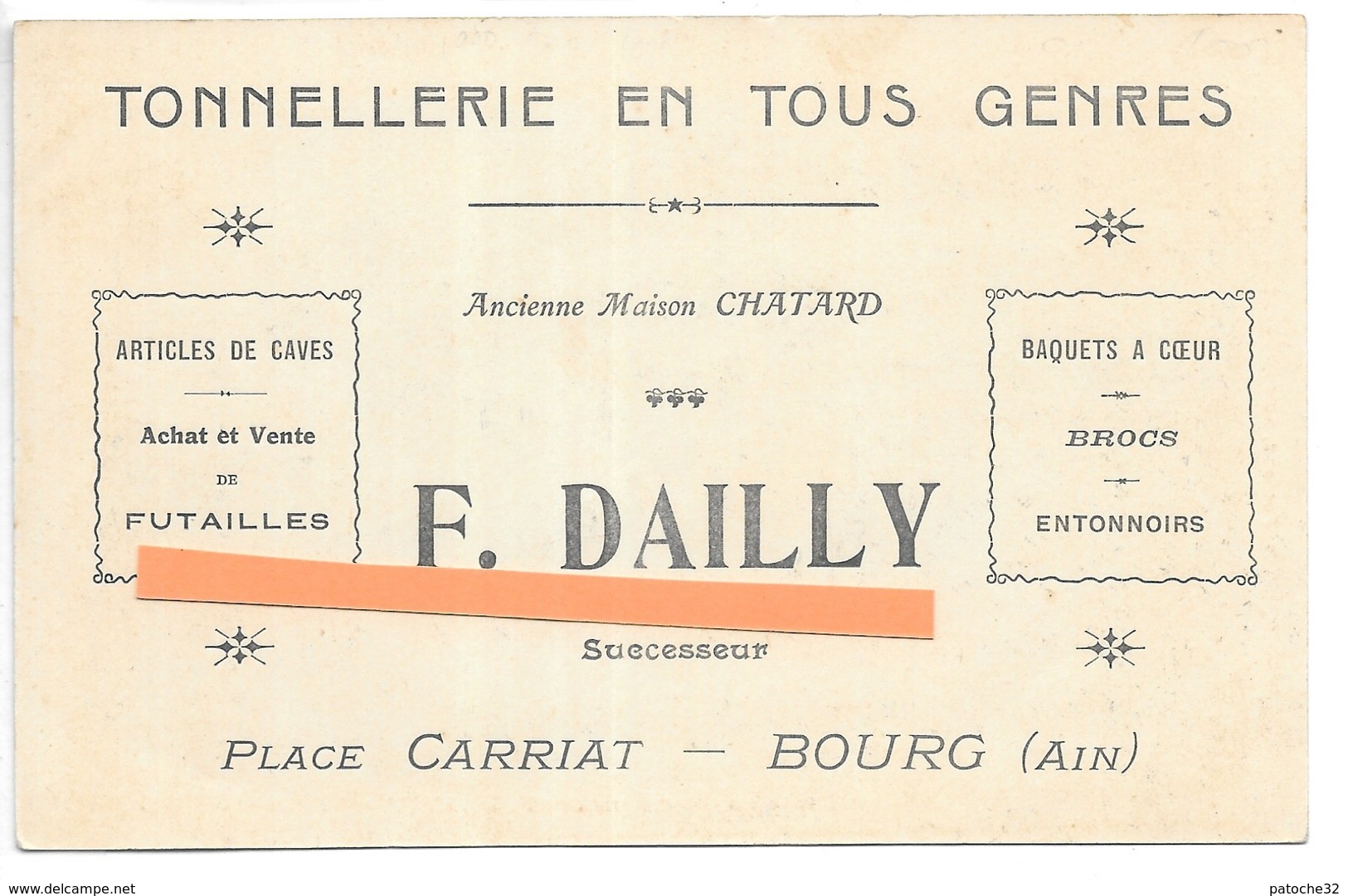 Cpa...Tonnellerie En Tous Genres...F.Dailly...place Carriat...Bourg...(Ain)...animée... - Sonstige & Ohne Zuordnung