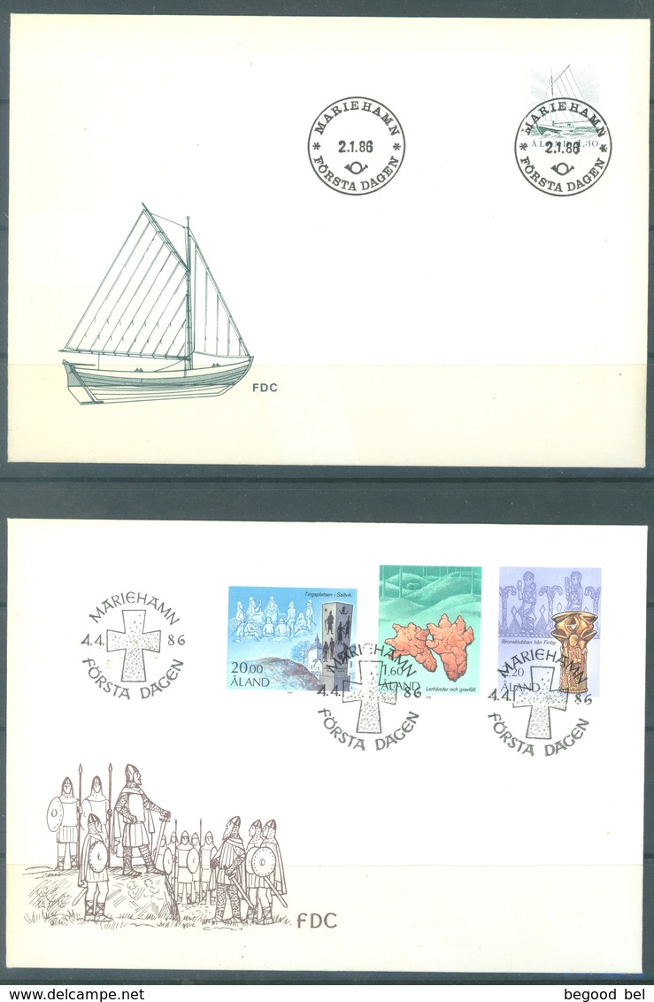 ALAND - 2.1.1986 4.4.1986 - FDC  - Yv 14 16-18 - Lot 20770 - Aland