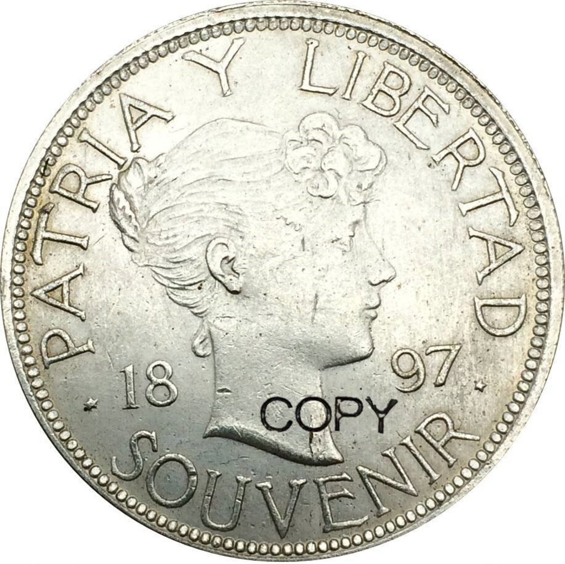 Cuba * 1 "Souvenir" Peso 1897 Ag * Type II * ⌀ 36 Mm * REPRODUCTION - Cuba