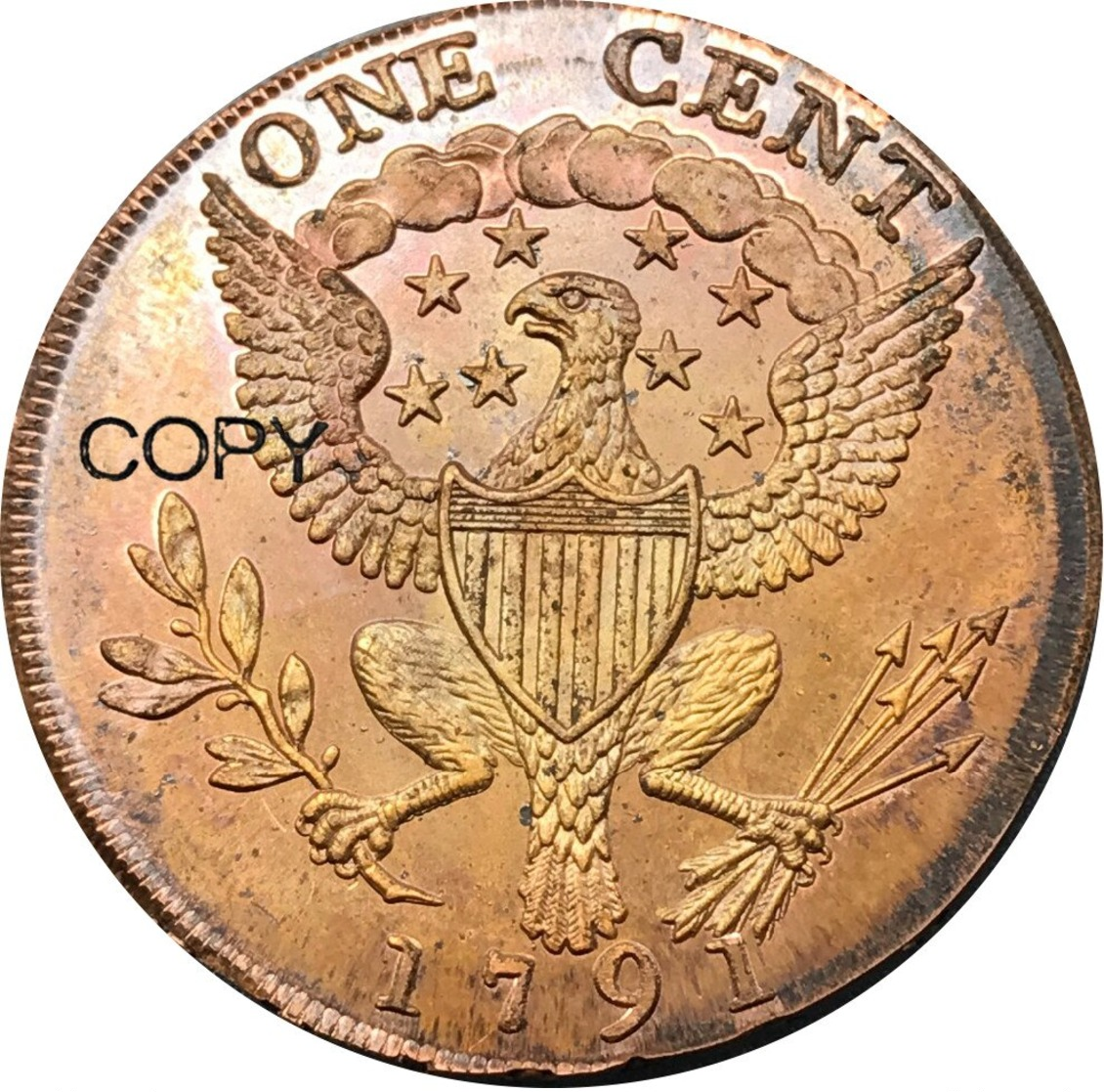 United States * 1 Cent 1791 * Washington, Small Eagle * ⌀ 30 Mm * REPRODUCTION - 1793-1796: Primizie