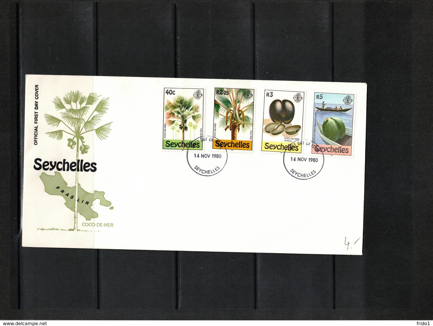 Seychelles 1980 Coccos Tree FDC - Fruits