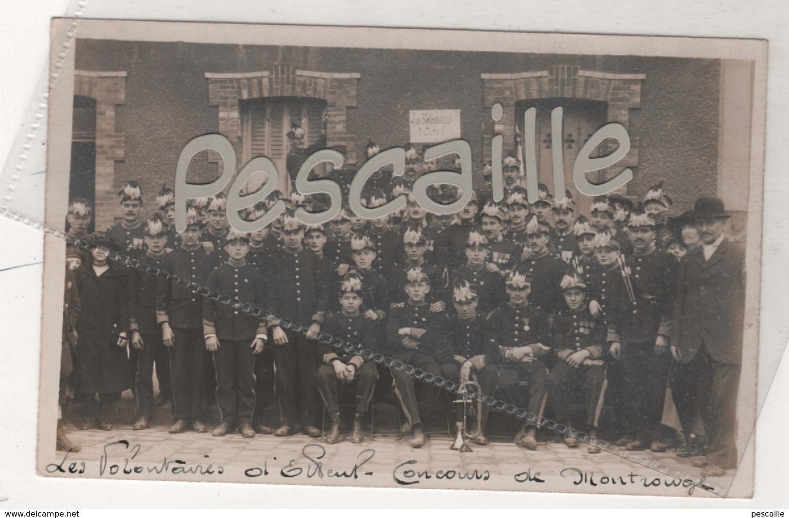 92 HAUTS DE SEINE - FANFARE ? - CARTE PHOTO LES VOLONTAIRES D'ELBEUF - CONCOURS DE MONTROUGE - Montrouge