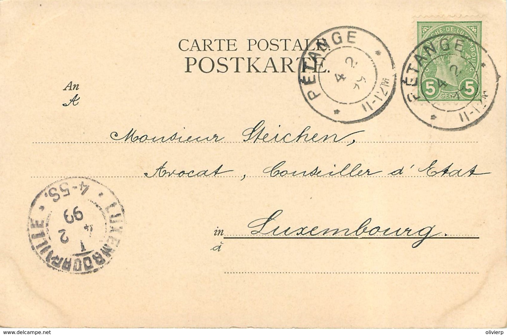 Luxembourg - Lasauvage ( Postamt Rodingen ) - 1899 - Sonstige & Ohne Zuordnung