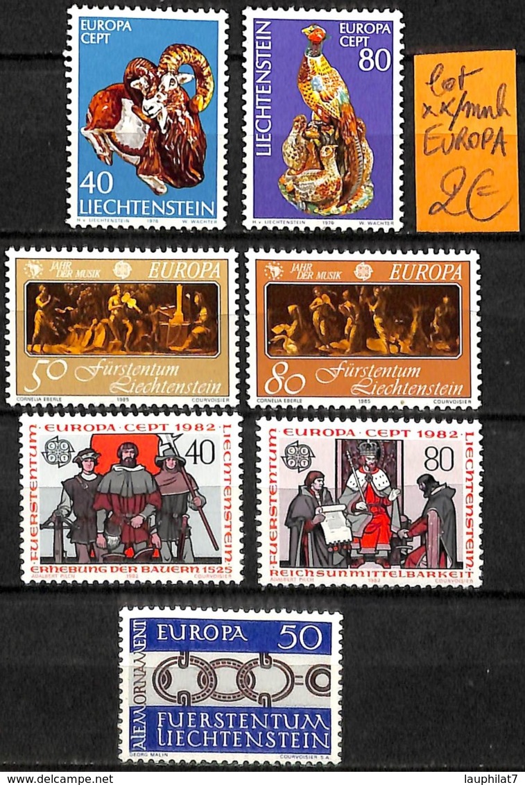 [832776]TB//**/Mnh-Liechtenstein  - Lot **/Mnh, Europa-Cept - Collections