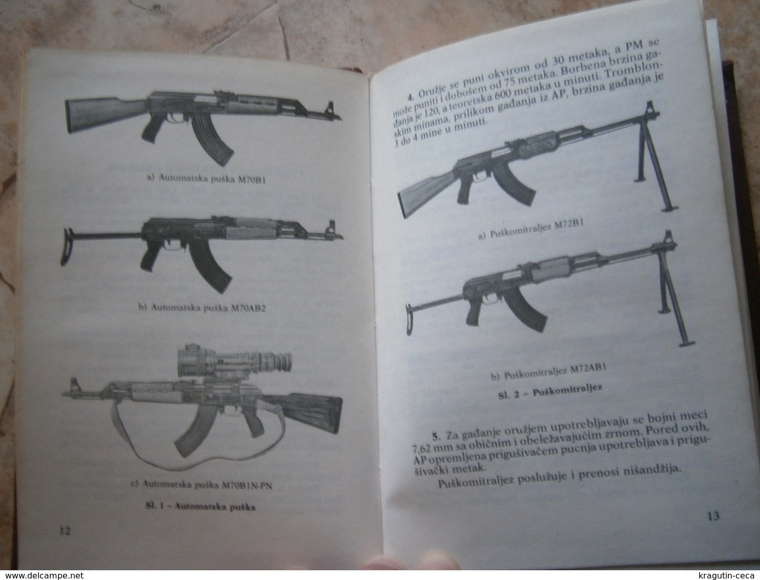 1983 RIFLE 7,62 Mm M70 M70A M72 SUB-MACHINE GUN Yugoslavia Army Manual Book Maschinengewehr Jugoslawische Armee Handbuch - Andere & Zonder Classificatie