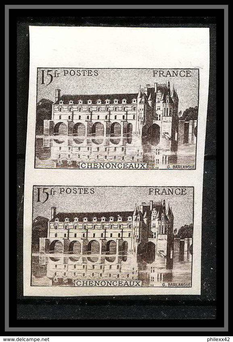 France N°610 Chateau (castle) De Chenonceaux Paire Non Dentelé ** MNH (Imperforate) - Non Classés