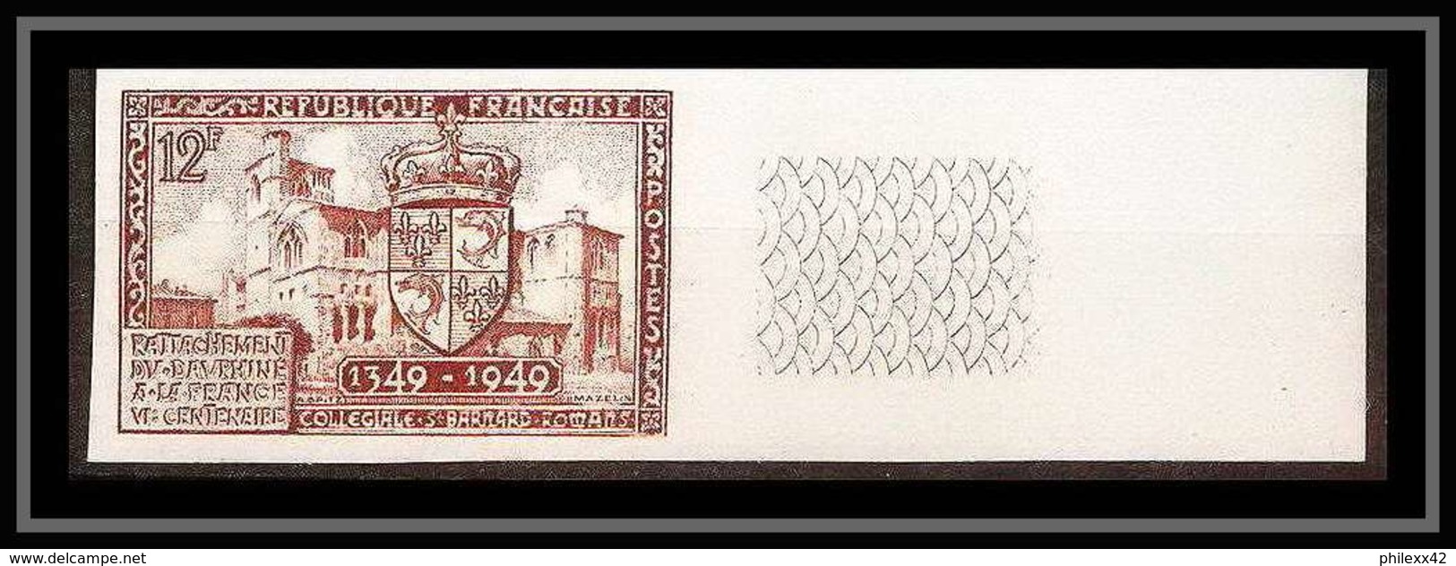 France N°839 Rattachement Du Dauphiné Non Dentelé ** MNH (Imperforate) - Non Classés