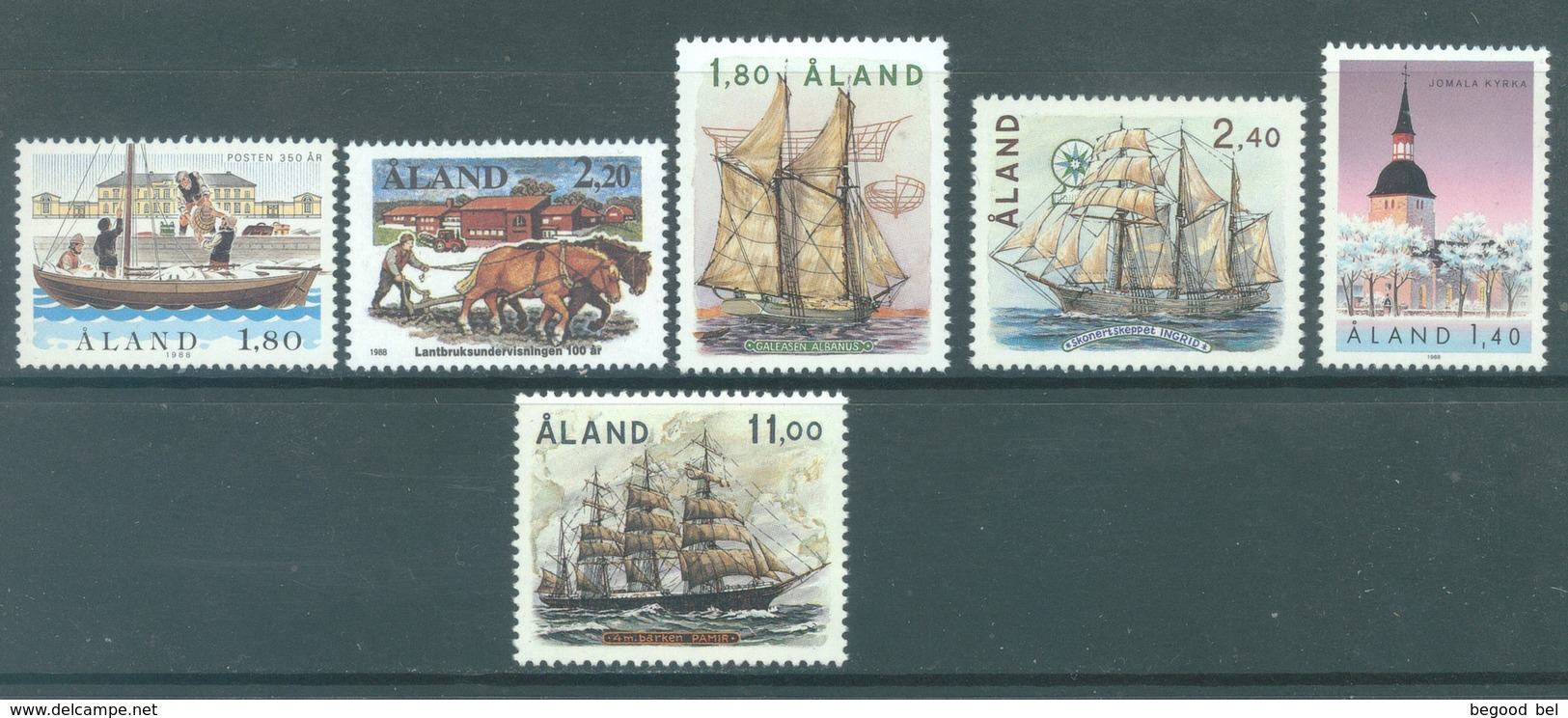 ALAND - 1988 - MNH/*** LUXE - YEAR COMPLETE - Yv 26-31 - Lot 20772 - Aland