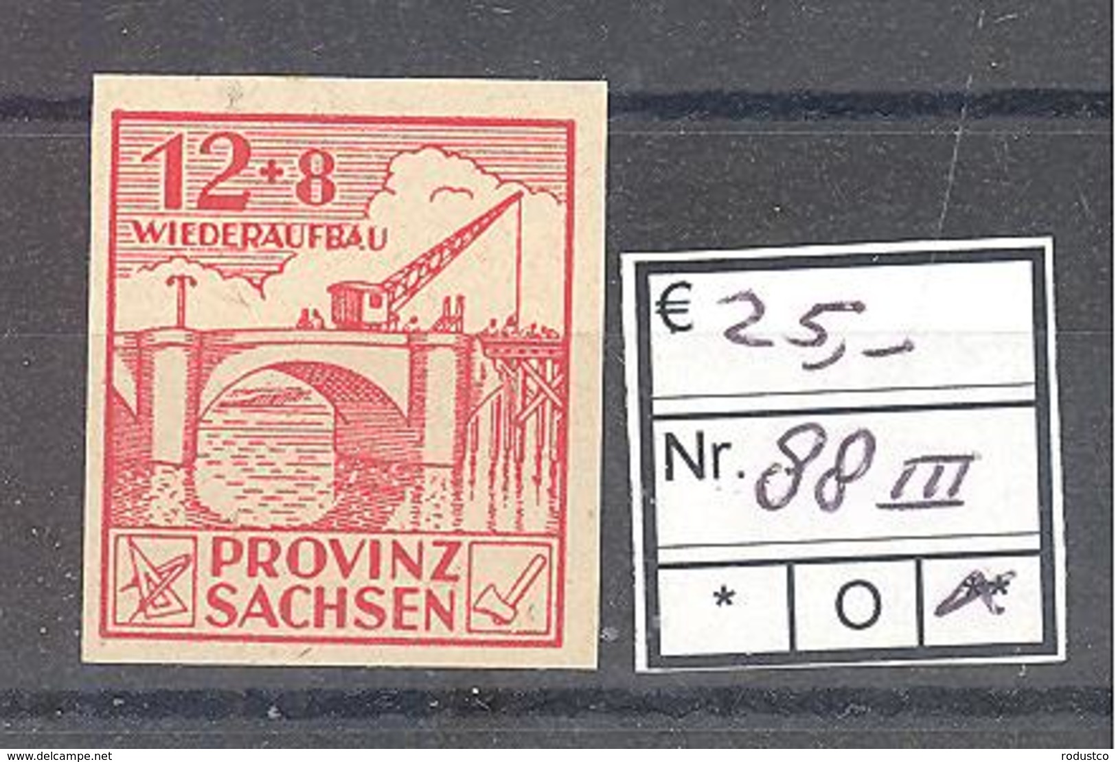SBZ  Provinz Sachsen Michel #  88 ** Mit PF III - Other & Unclassified