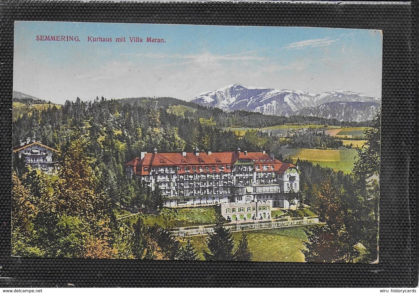 AK 0383  Semmering - Kurhaus Mit Villa Meran / Verlag Kleinhans Um 1914 - Semmering