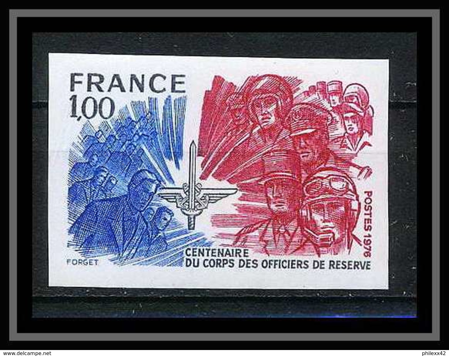 France N°1890 Corps Des Officiers De Réserve Armée Militaria Army Non Dentelé ** MNH (Imperforate) - Non Classés