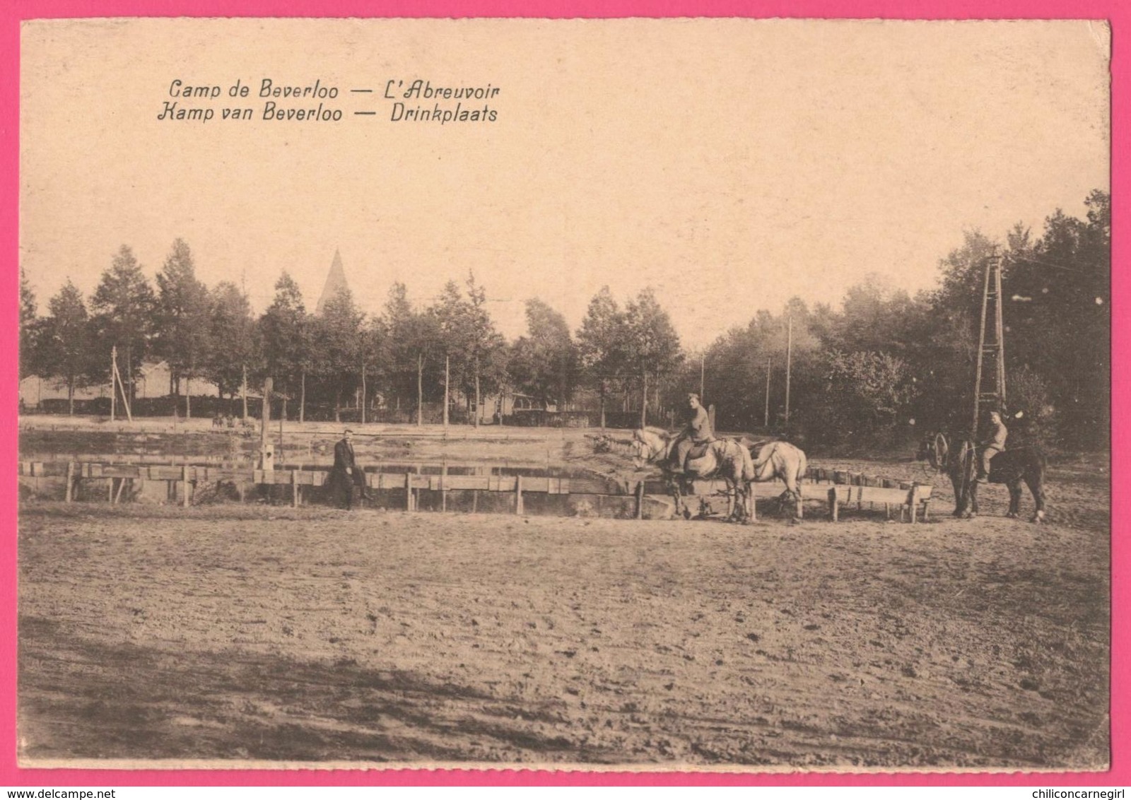 Leopoldsburg - Camp De Beverloo - L'Abreuvoir - Chevaux - Militaires - Edit. D. GOTTHOL - LEGIA - Leopoldsburg (Camp De Beverloo)