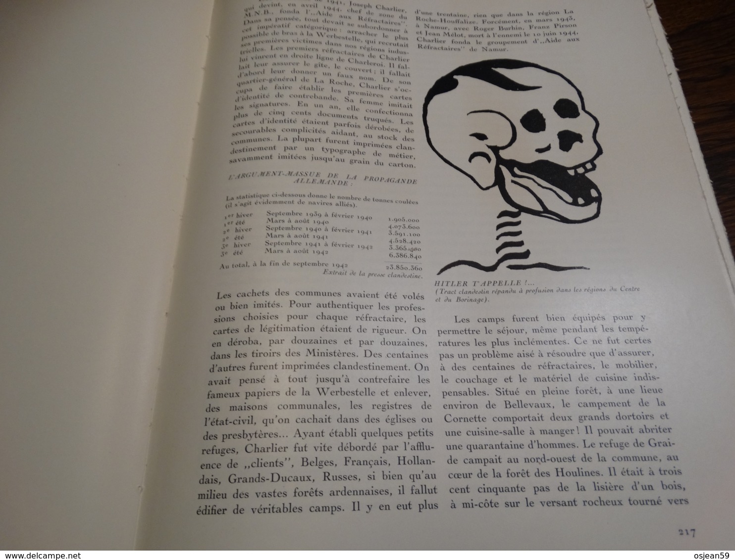 Livre d'or de la résistance belge.430 pages.Nombreuses photos.Bon état général.