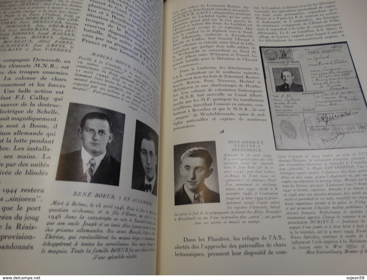 Livre d'or de la résistance belge.430 pages.Nombreuses photos.Bon état général.