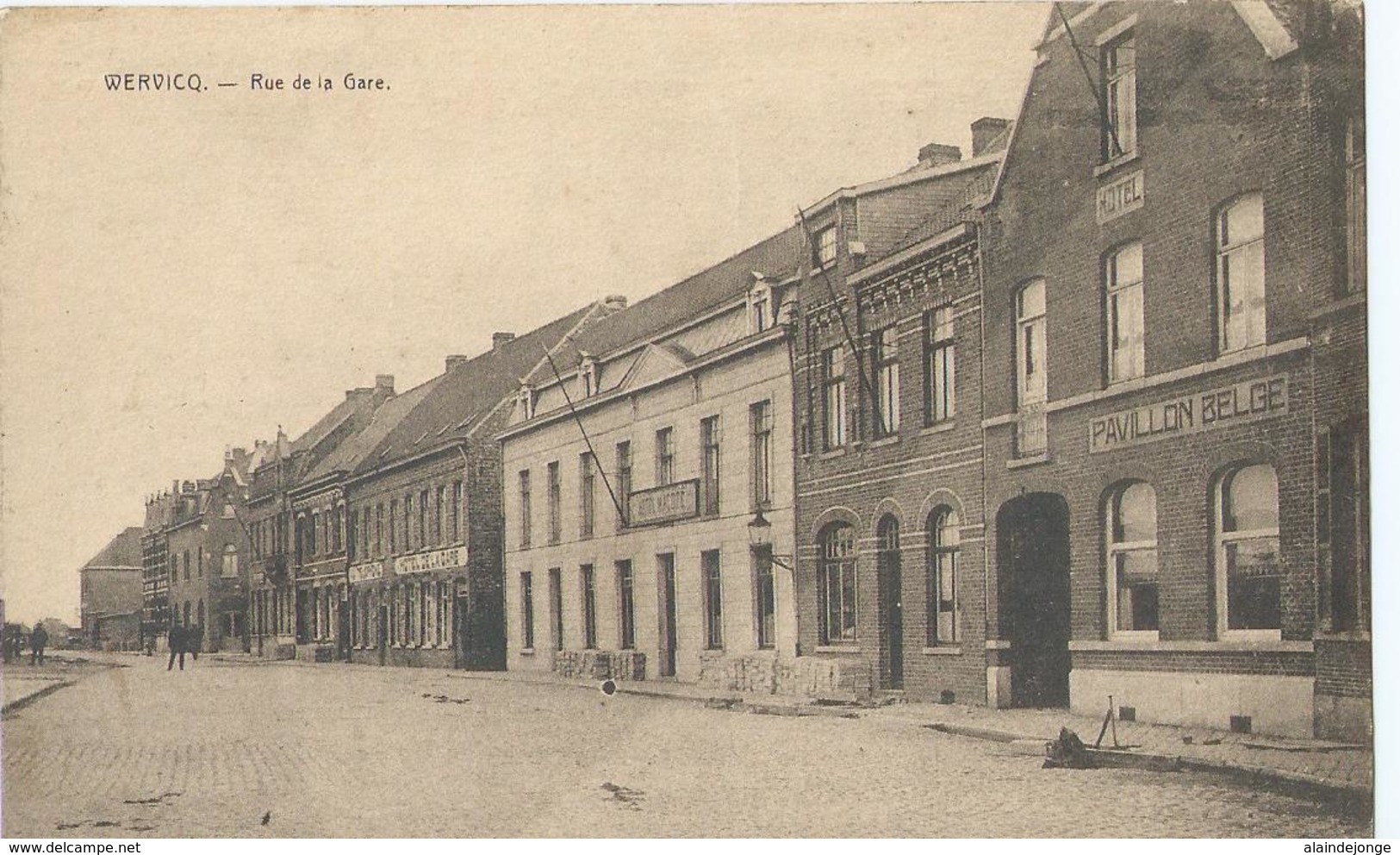 Wervik - Wervicq - Rue De La Gare - Hôtel Pavillon Belge - Wervik