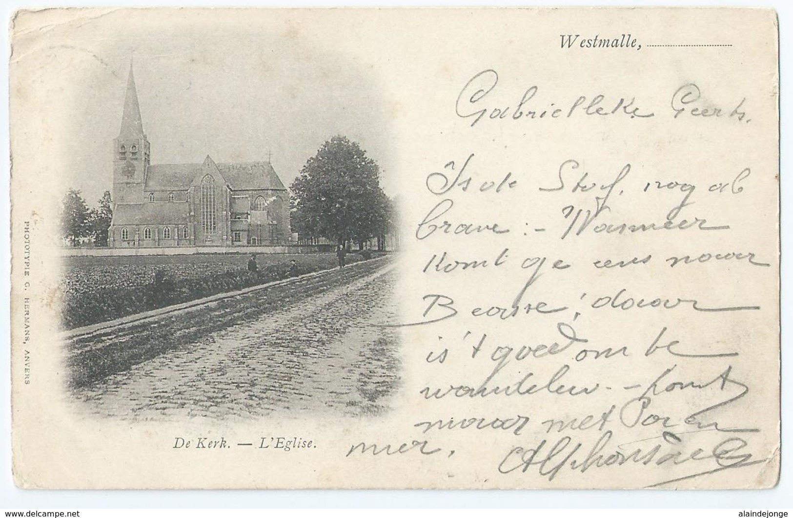 Westmalle - De Kerk - L'Eglise - Phototypie G. Hermans - Malle